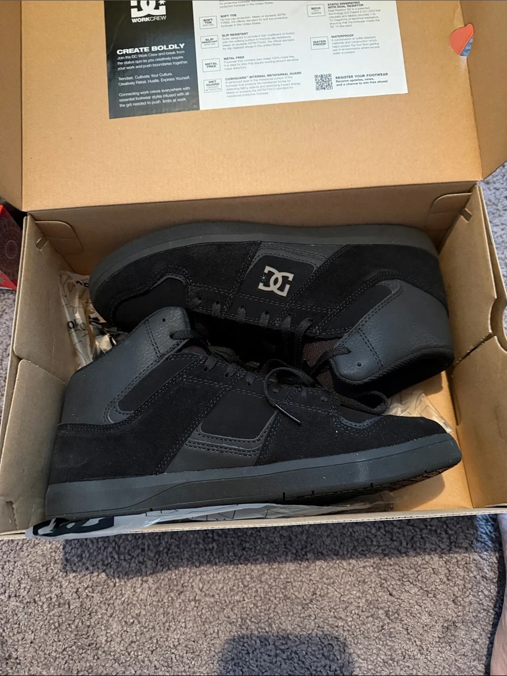 DC Men's Work High-Top Boots - Black